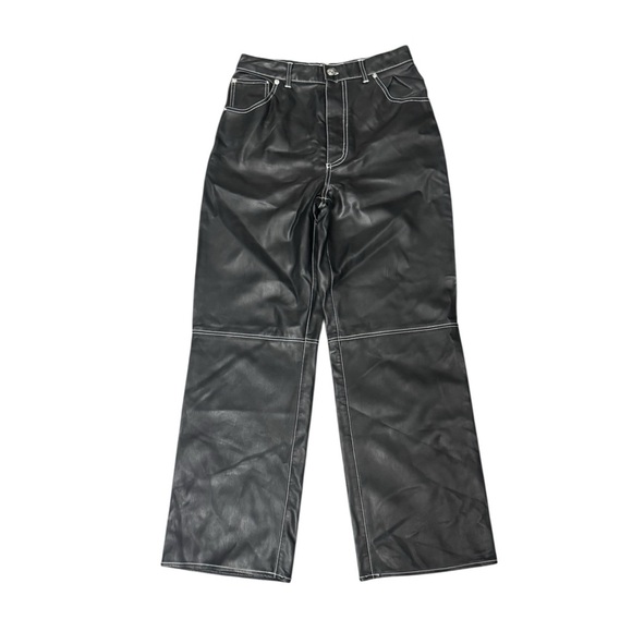 Free People The It Factor Vegan Leather Pant in Mystic Size 6 - Picture 3 of 6